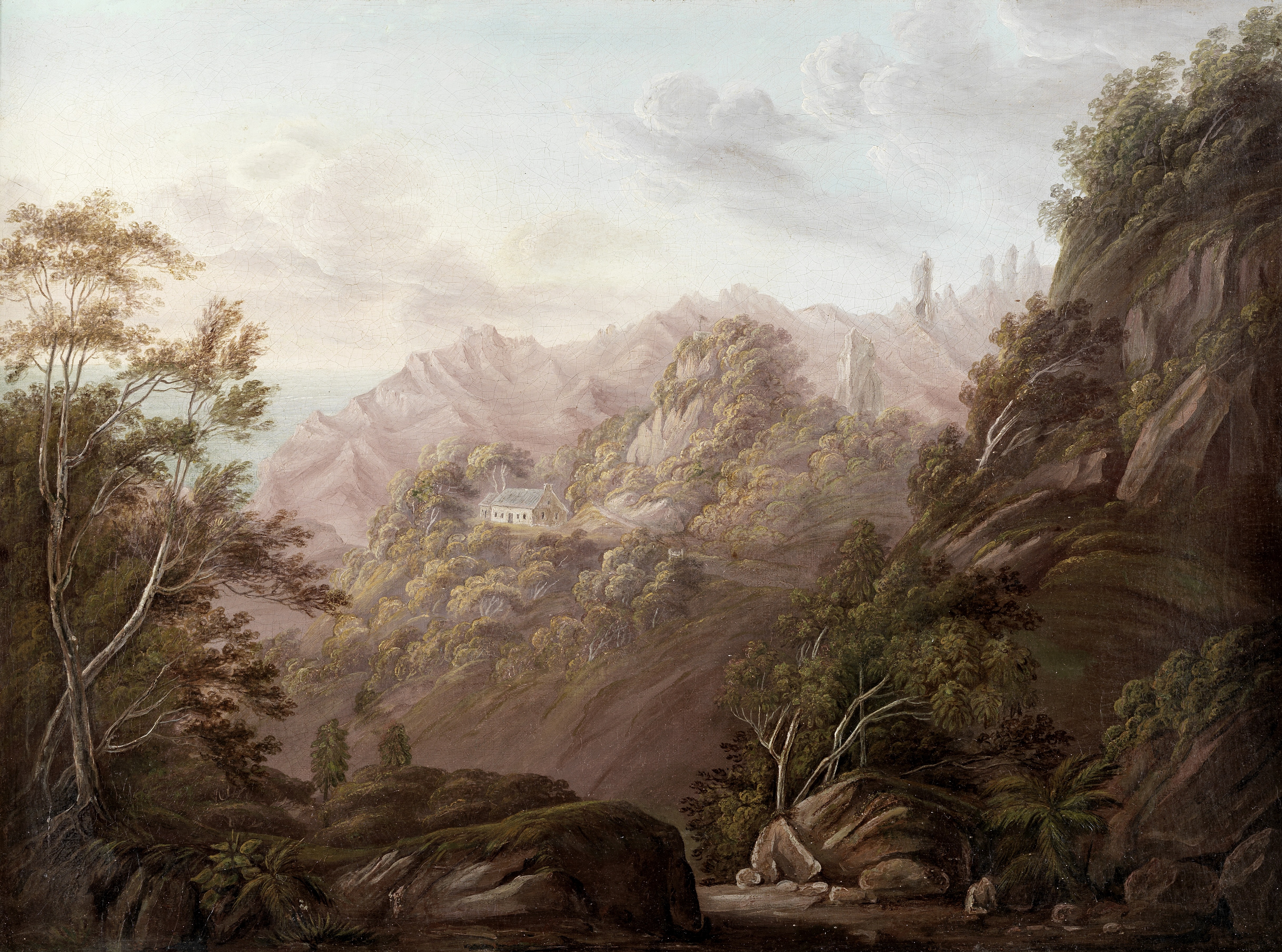 Follower of John Webber (British, London 1751-1793) A pair of mountain landscapes believed to be ...