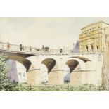 Nicholas Krasnoff (Russian, active circa 1920-1930) Porta Reale Bridge, Valletta