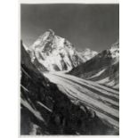SELLA (VITTORIO) '179. K2 and Staircase, from above Godwin Austen Glacier - make panorama with No...