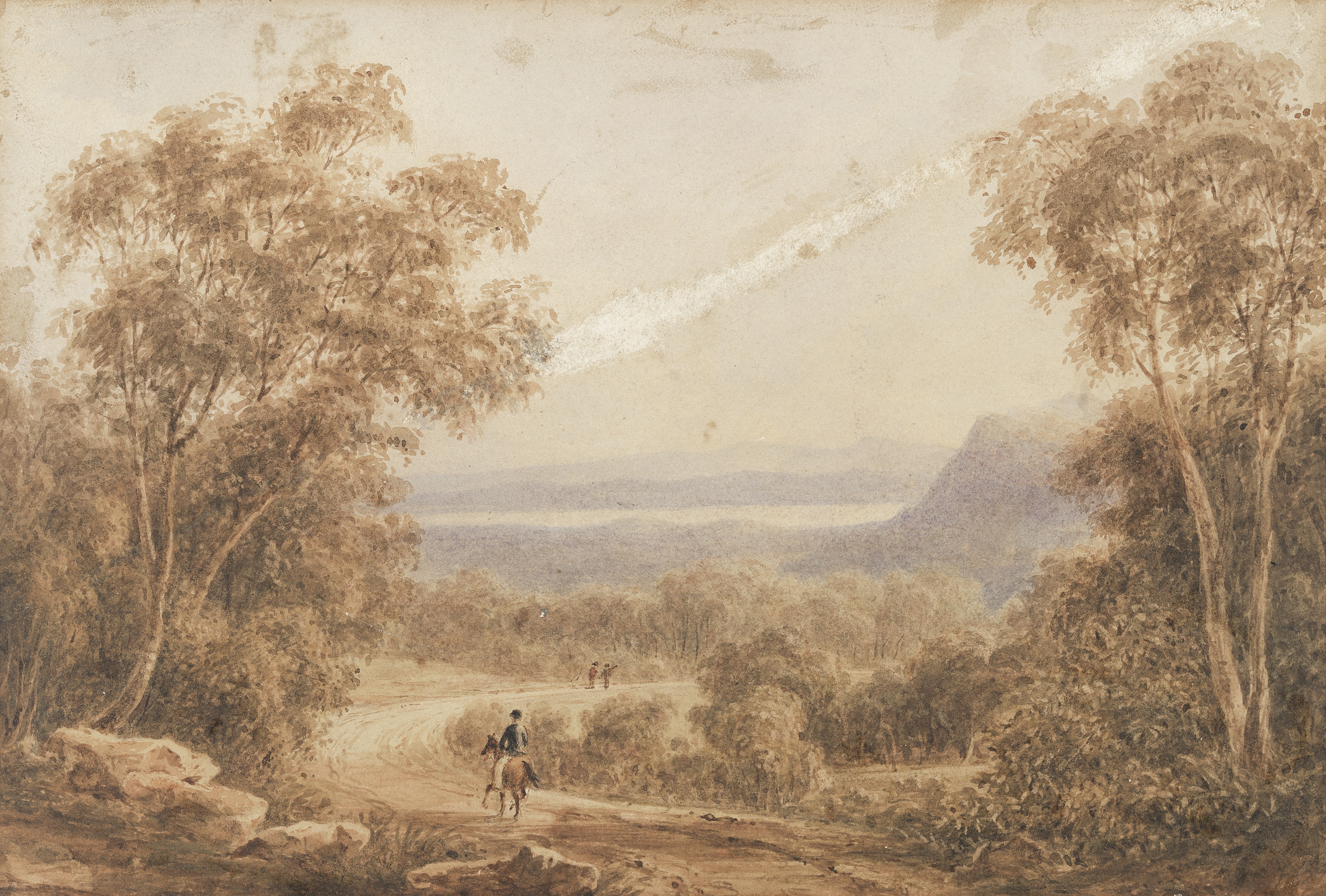 Attributed to Samuel Augustus Perry (London 1787-1854 Australia) A view believed to be towards th...