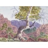 Otto Pareroultja (Australian, 1914-1973) A gum tree in an Australian landscape