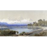 John Gully (New Zealander, 1819-1888) The Remarkables from the edge Lake Wakatipu, Otago, New Zea...