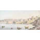 Gianni Bonello (Maltese, 1858-1920) The city of Mdina, Malta; A Maltese harbour, a pair each 14.3...