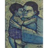 Chuah Thean Teng (Malaysian, 1914-2008) 'Mother and Child'