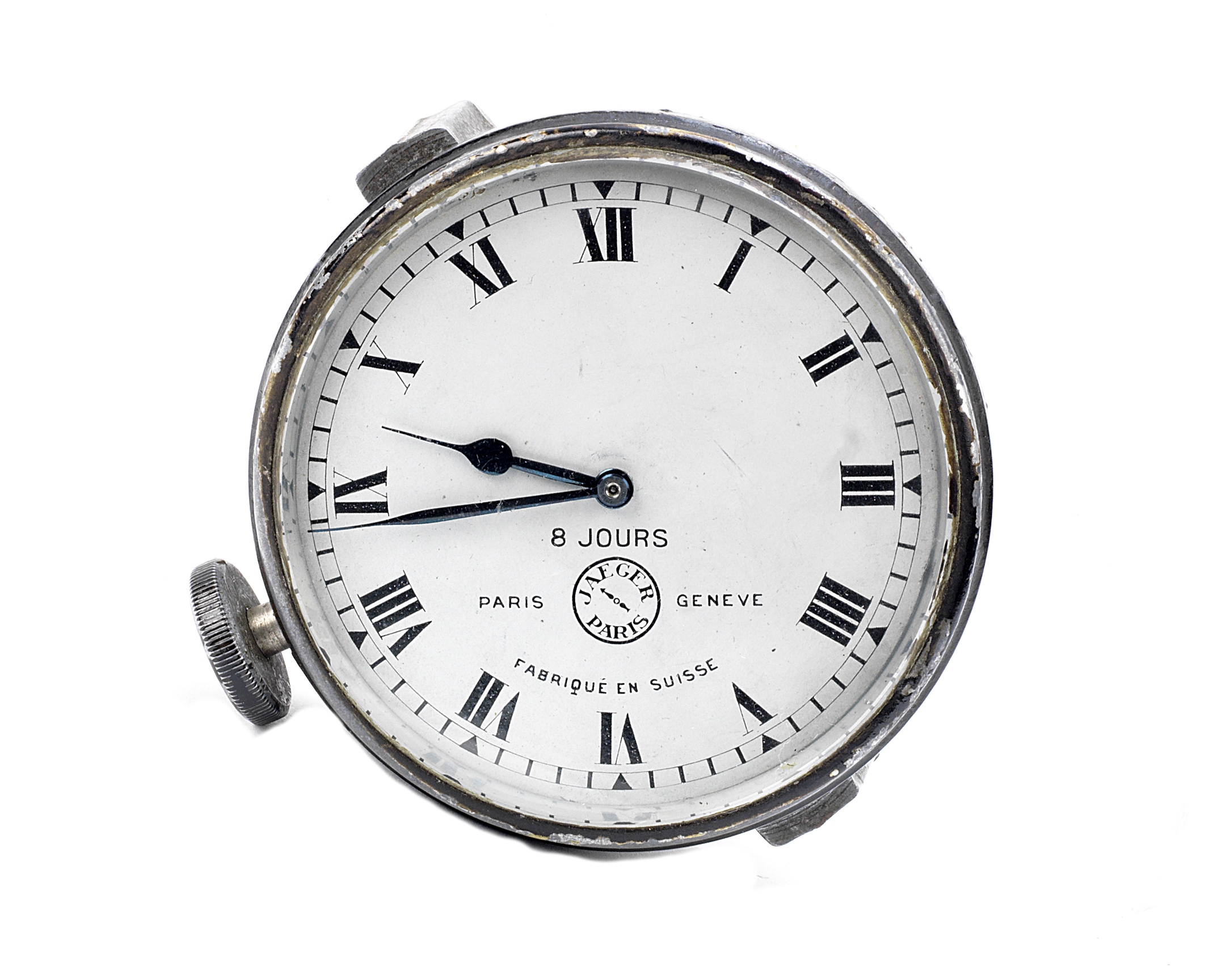 A Jaeger Paris 8 day car clock,