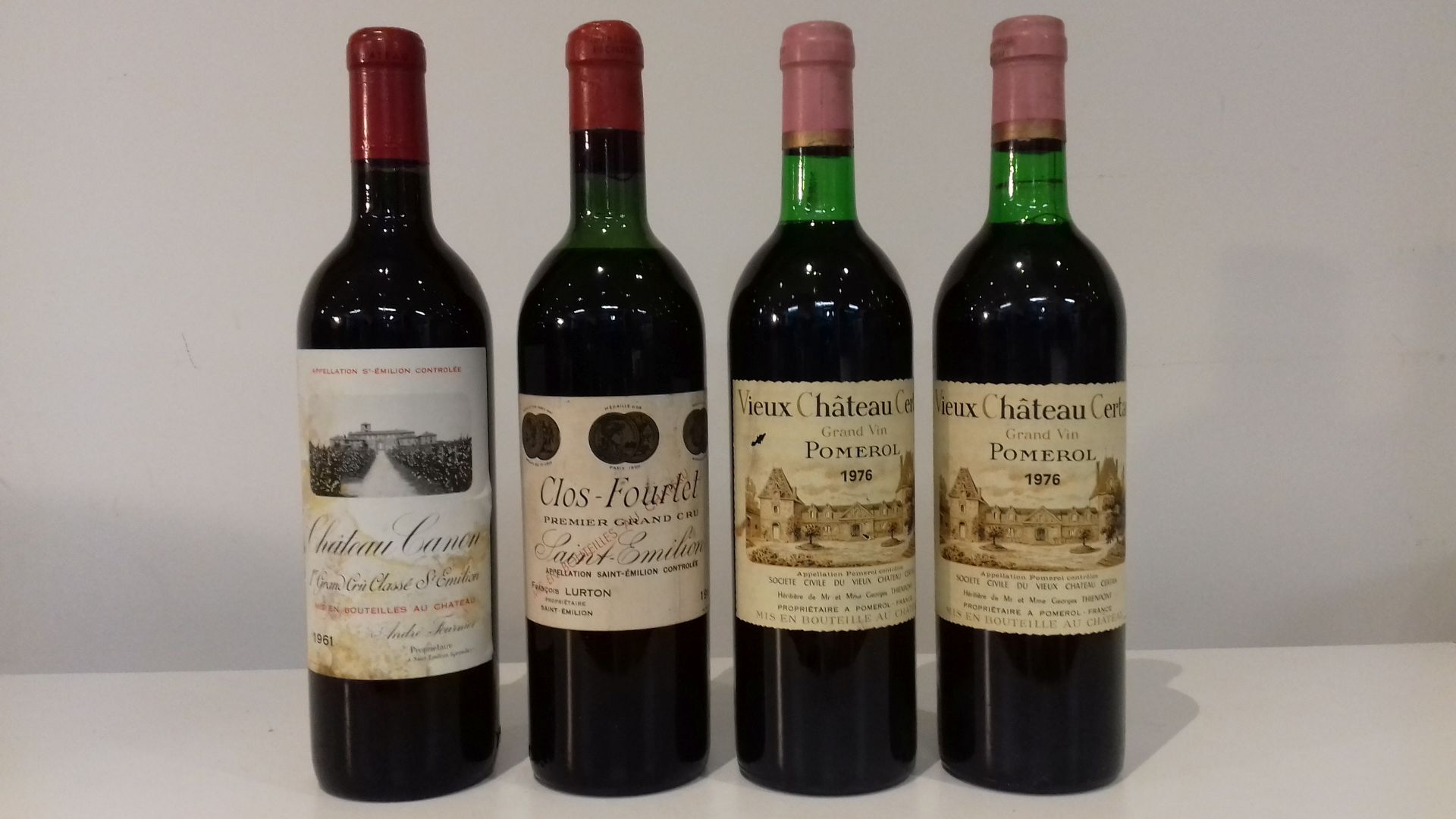 Ch&#226;teau Canon 1961, St Emilion 1er Grand Cru Class&#233; (1) Clos Fourtet 1961, St Emilion 1...