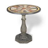 A good late 19th century specimen marble table on stand probably attributable to John Woodley's R...