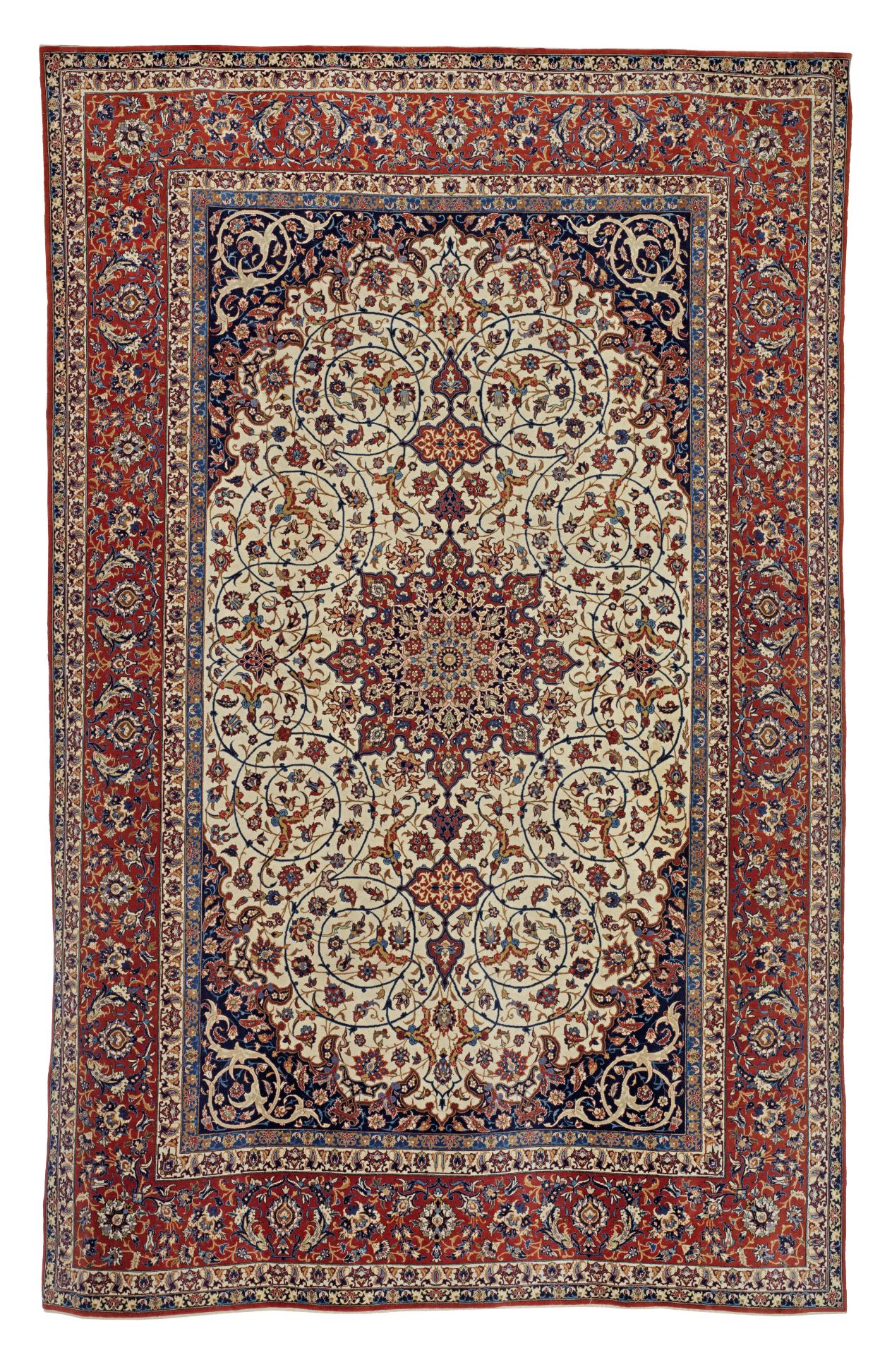 An Isfahan ivory ground carpet Central Persia 342cm x 222cm