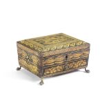 A small Regency penwork work box