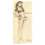 Ronald Cobb (British, 1907-1977): A signed original costume design of a Murray's Cabaret club sho...