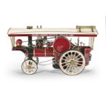 A 1-INCH SCALE, LIVE STEAM MODEL SHOWMANS TRACTION ENGINE, built in 1970's, by Maxwell Hemmens, E...
