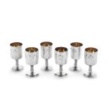 A set of six silver goblets maker's mark 'SC', London 1978 (6)