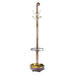 A late 19th century / early 20th century Empire revival mahogany and gilt brass hat stand