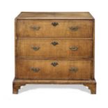A George II walnut caddy top chest of small proportions
