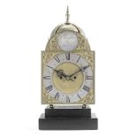 A late 19th century brass lantern clock the dial signed for Chaplin, Bury