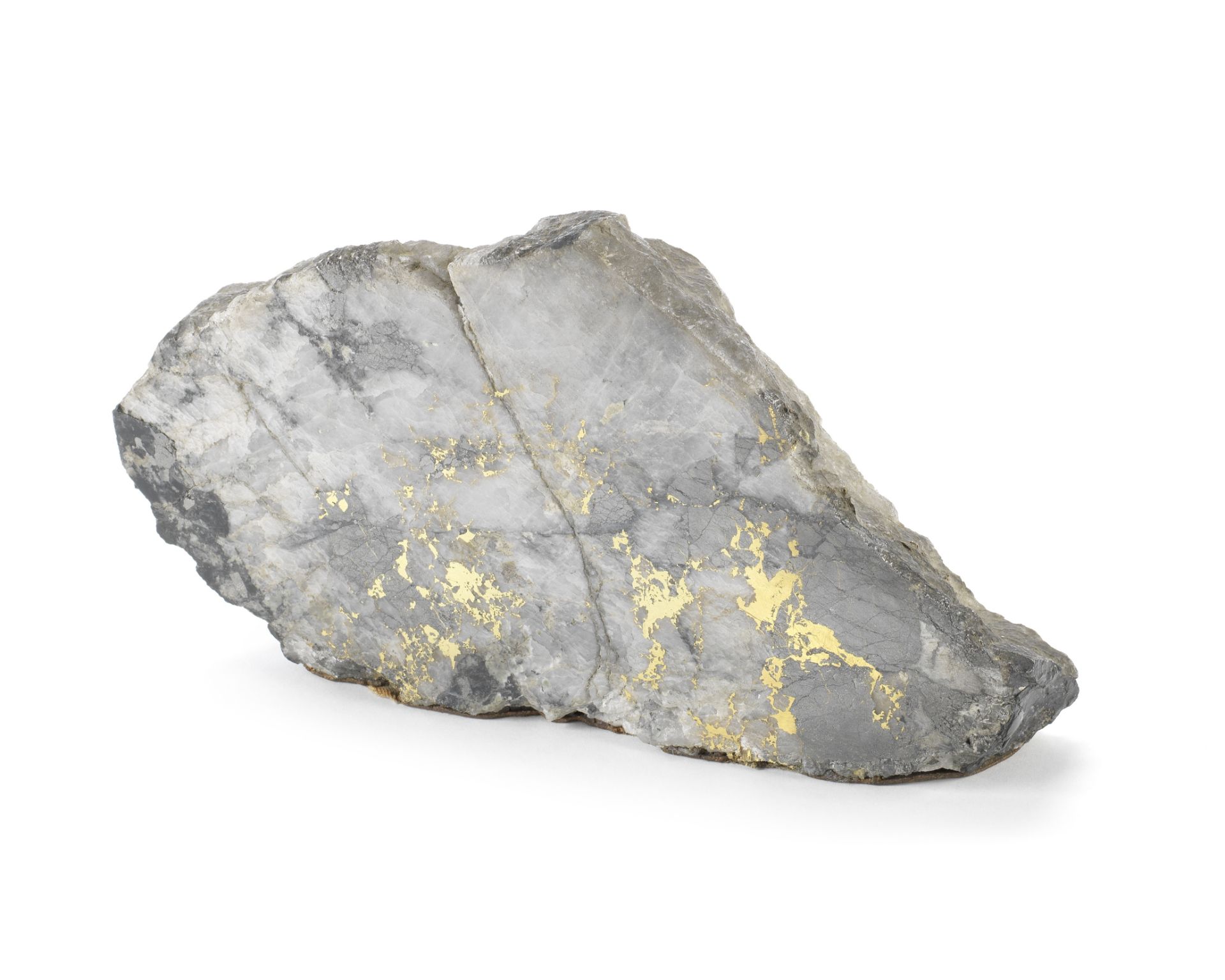 A gold-in-quartz specimen