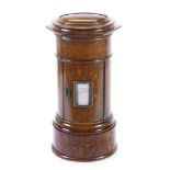 A good late Victorian oak 'Country House' type domestic post box of small size