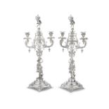 A pair of late 19th century German silver candelabra Bruckmann & S&#246;hne, Heilbronn (2)