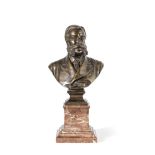 Thomas Brock KCBRA (British, 1847-1922): A patinated bust of a gentleman, possibly Sir Henry Harb...