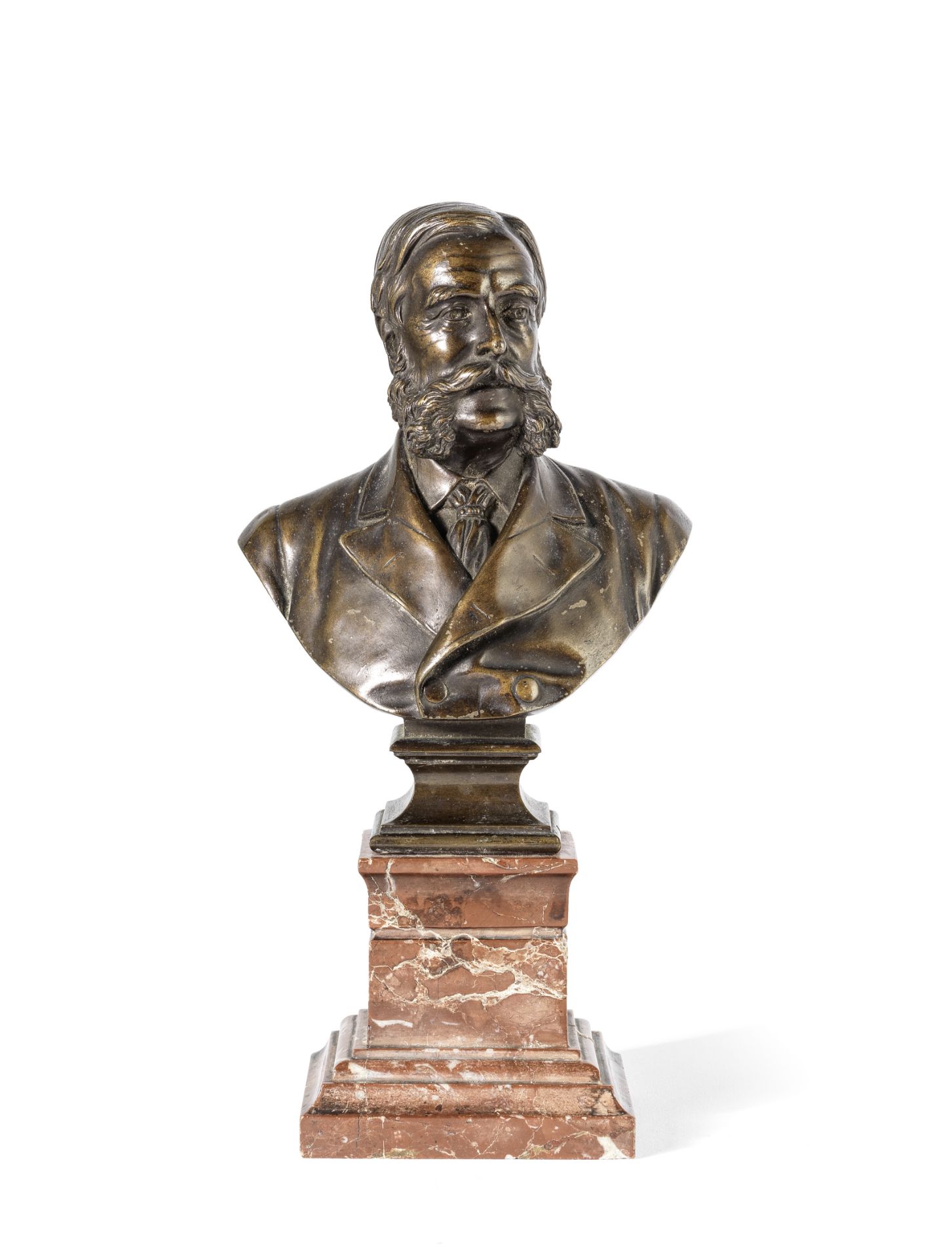 Thomas Brock KCBRA (British, 1847-1922): A patinated bust of a gentleman, possibly Sir Henry Harb...