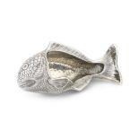 A novelty silver fish dish London import marks for 1903