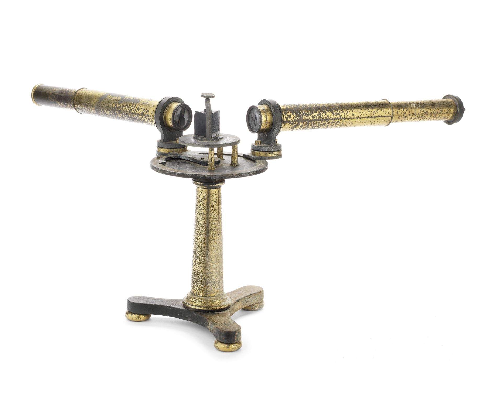 A brass spectroscope, probably English, late 19th century