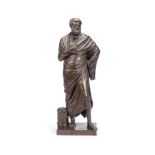 A late 19th century French patinated bronze figure by Aristostotle after the antique cast by the ...