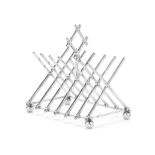 A Victorian silver toast rack Hunt & Roskell, London 1867