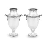A large pair of French silver vases T&#233;tard Fr&#232;res, Paris late 19th century (2)