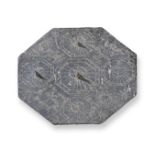 An impressive wall mounted engraved slate calibrated multi-dial octagonal sun dial bearing date ...