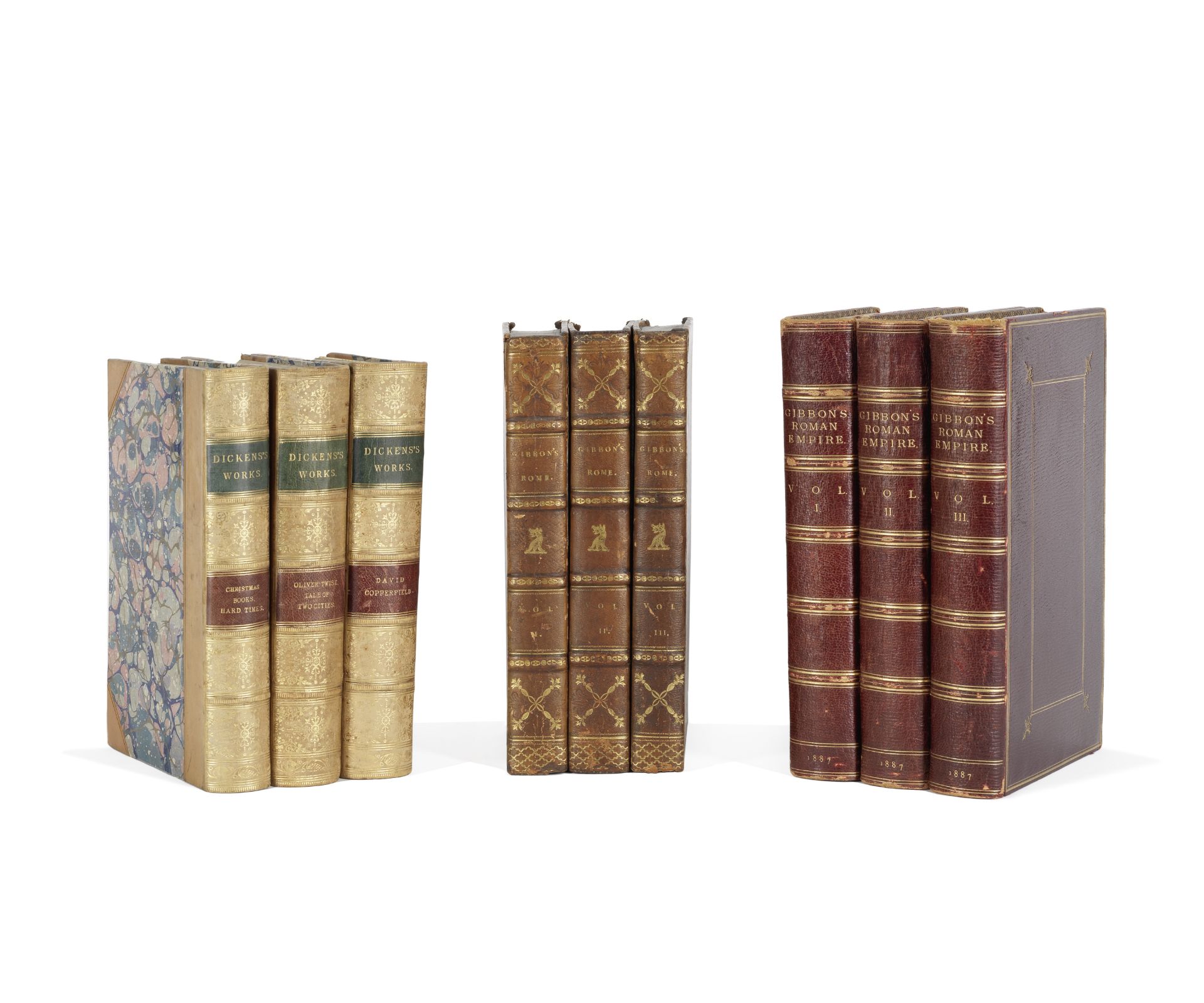 BINDINGS DICKENS (CHARLES) The Works, 17 vol. (Complete), 'Crown Edition', 1890-92, and 2 bound s...