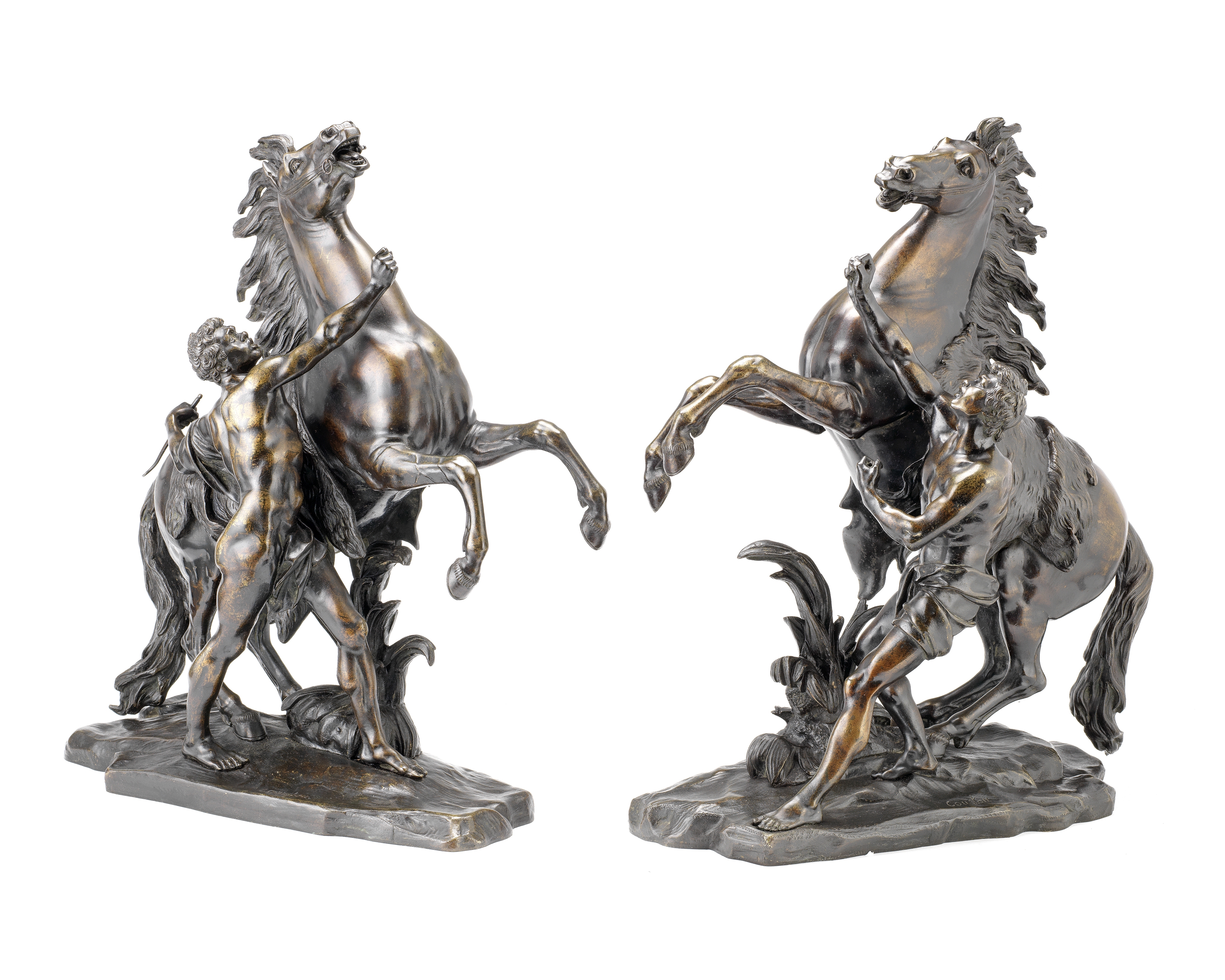 After Guillaume Coustou the elder, French (1677-1746): A large pair of late 19th century / early ...