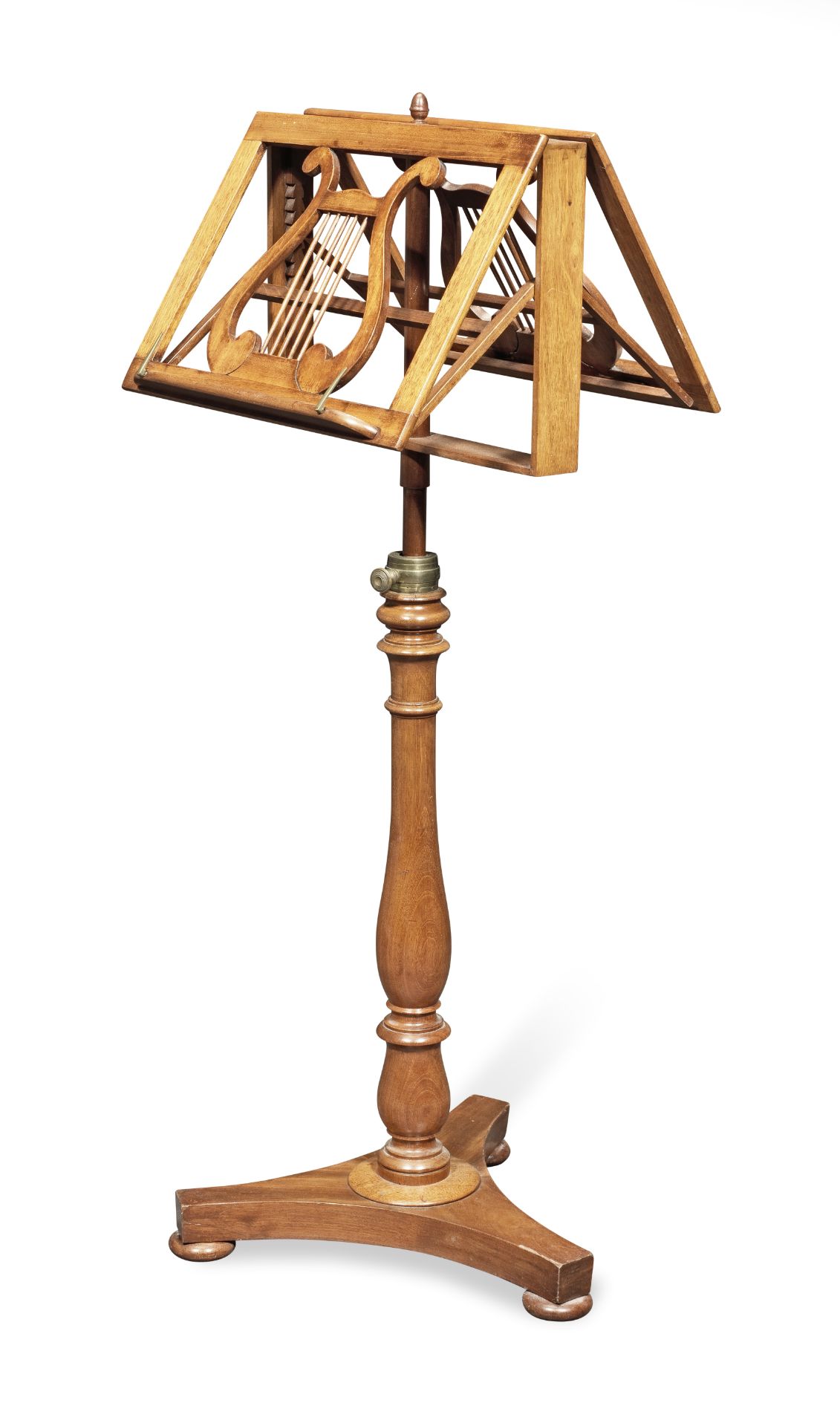 A William IV mahogany duet music stand