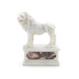A 19th Century Italian Grand Tour carved cararra marble model of lion