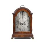 A George III mahogany and brass mounted bracket clock the dial signed Gatward, Tonbridge