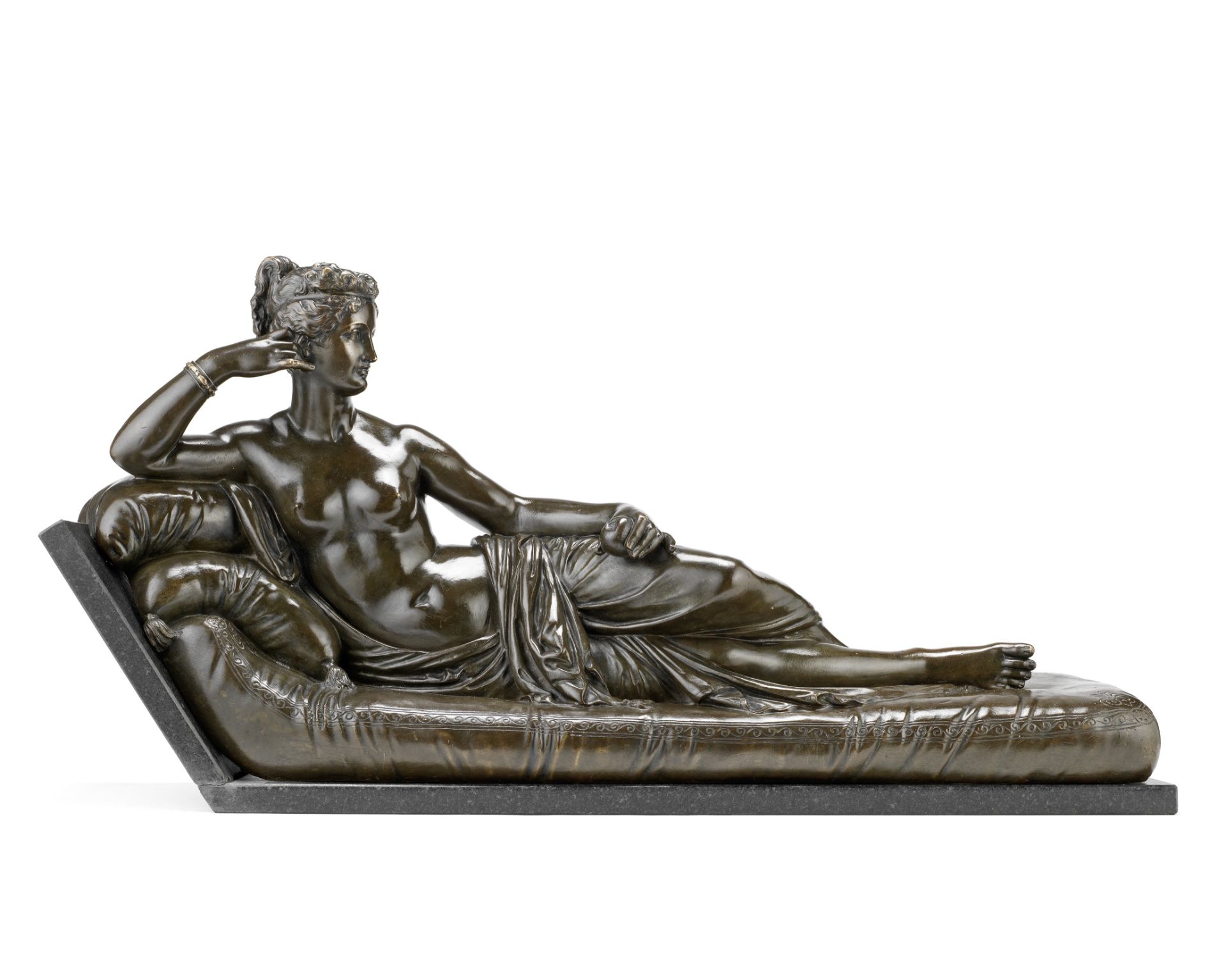After Emile Pinedo (French, 1840-1916): A patinated bronze model of 'Venus Victrix' after the mod...