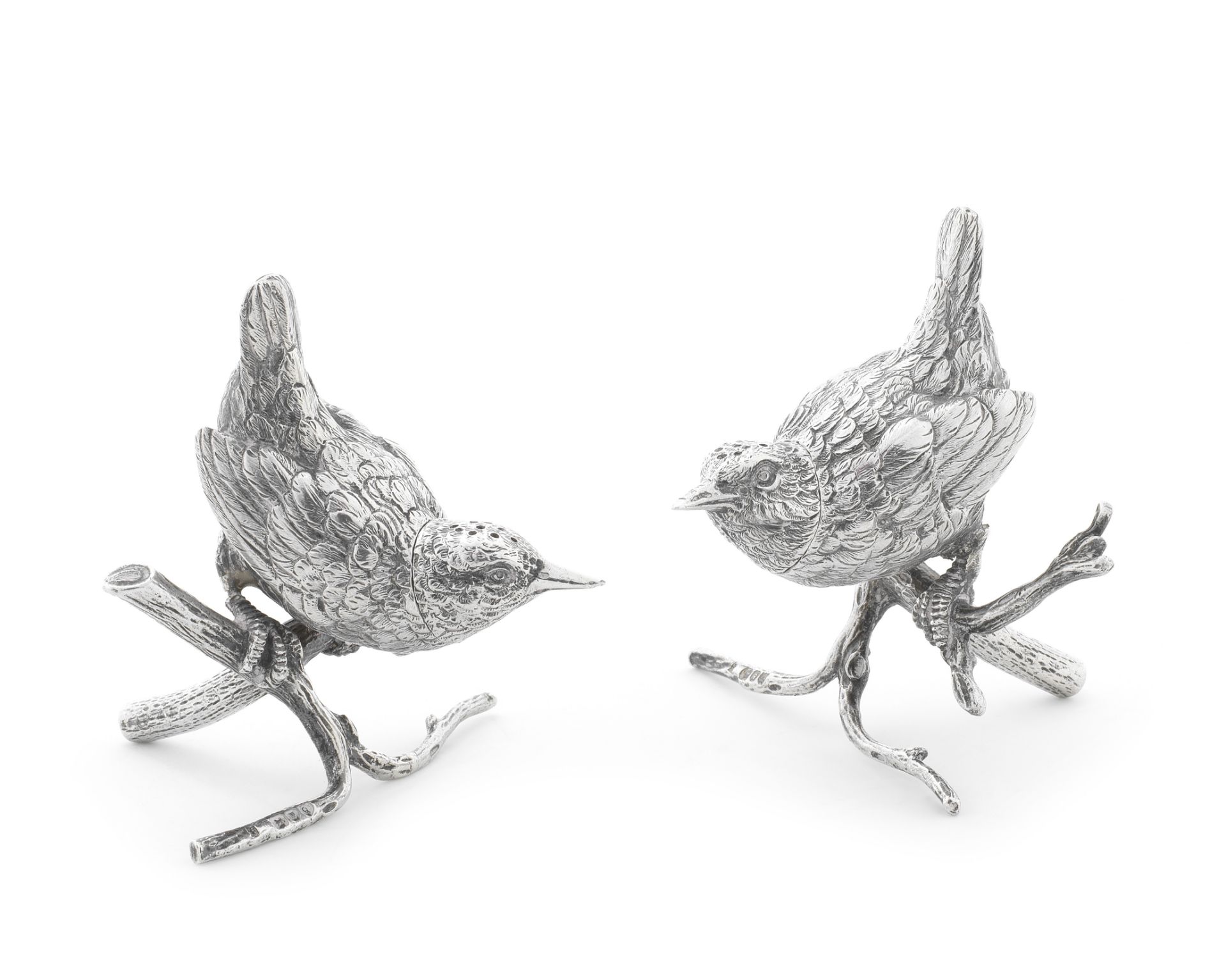 A pair of novelty Victorian silver peppers Edmonds & Johnson, London 1891 (2)