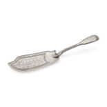 A George III silver Fiddle and Thread pattern fish slice Paul Storr, London 1817