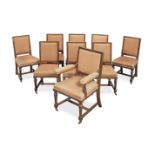 A set of nine late Victorian walnut chairs by Gillows probably retailed by James Shoolbred & Co. (9)