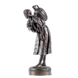 Louis Hottot (French, 1829-1905): A patinated bronze figure of an eastern water carrier