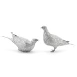 A pair of silver sand grouse Patrick Mavros, Zimbabwe 1995, also numbered 52 and 56 (2)