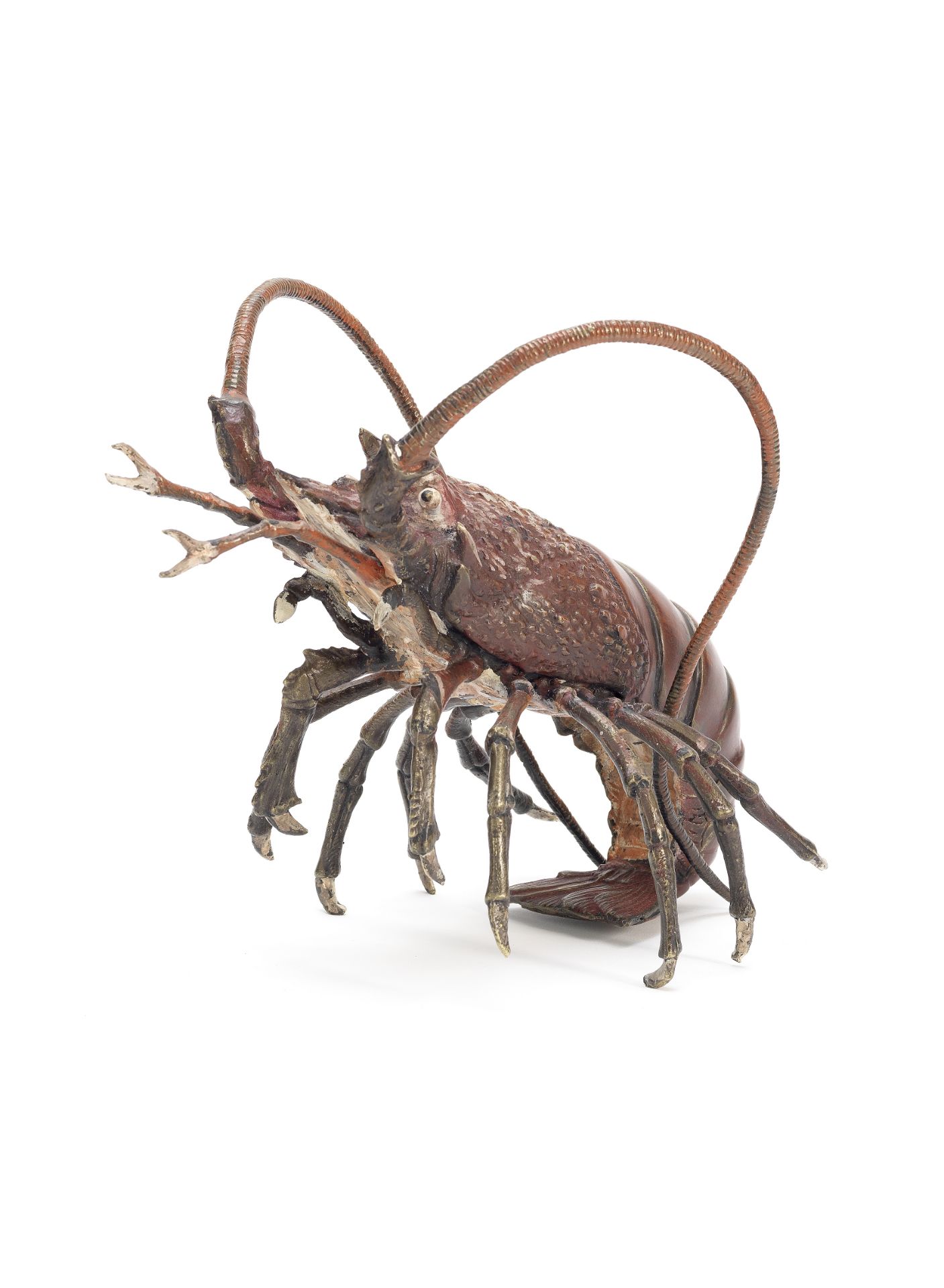 After Franz Bergman (Austrian, 1861-1936) A large cold painted bronze model of a lobster