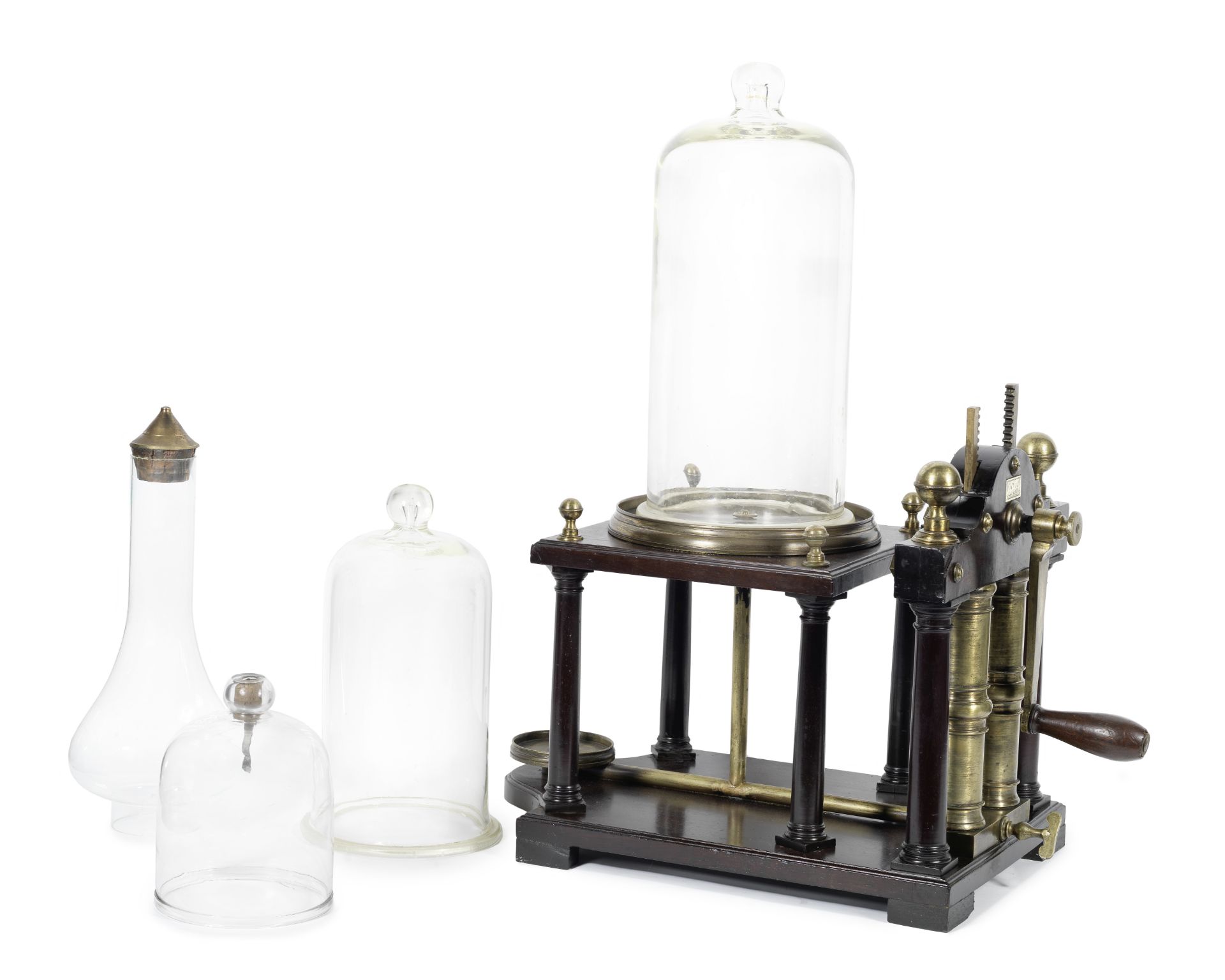 An Adams double-action air pump, English, early 19th century, 5