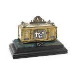 AYNSLEY CHINA INTEREST: a Victorian silver and silver-gilt freedom box S Blanckensee & Son Ltd, B...