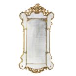 A very large carved giltwood pier mirror elements apparently second quarter 18th century but with...