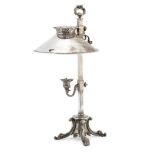 A Victorian silver-plated lamp Elkington, date number for 1847