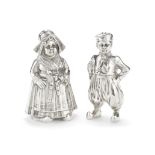 A pair of novelty silver peppers Hanau circa 1900 (2)