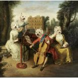 Thierry Poncelet (Belgian, born 1946) West highland white terriers as a Regency band performing i...