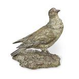 An Austrian cold painted bronze pigeon inkwell in the manner of Franz Xavier Bergmann (Austrian, ...