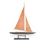 A large vintage mid 20th century pond yacht